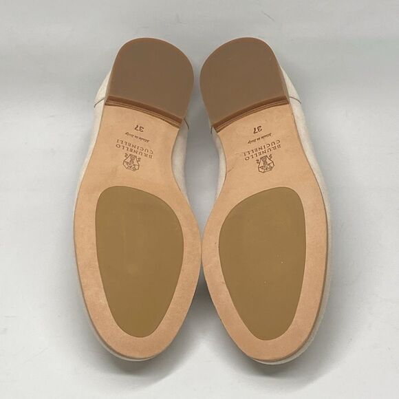 Brunello Cucinelli Embellished Suede Leather Loafers size 37 - Picture 13 of 14